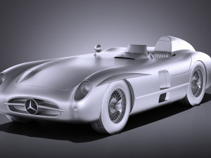 Mercedes-Benz 300 SLR 1955 Spider vray 3D Model