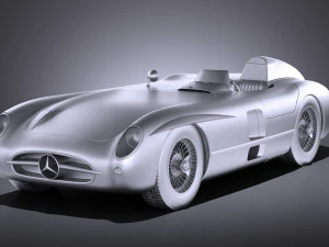 Mercedes-Benz 300 SLR 1955 Spider vray 3D Model