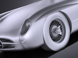 Mercedes-Benz 300 SLR 1955 Spider vray 3D Model