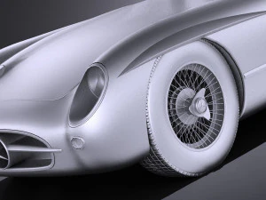 Mercedes-Benz 300 SLR 1955 Spider vray 3D Model