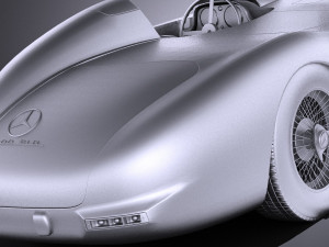Mercedes-Benz 300 SLR 1955 Spider vray 3D Model
