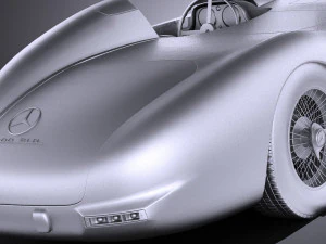 Mercedes-Benz 300 SLR 1955 Spider vray 3D Model