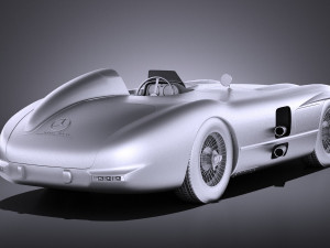 Mercedes-Benz 300 SLR 1955 Spider vray 3D Model