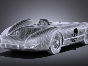 Mercedes-Benz 300 SLR 1955 Spider vray 3D Model