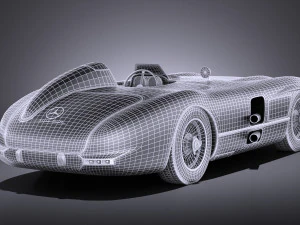 Mercedes-Benz 300 SLR 1955 Spider vray 3D Model