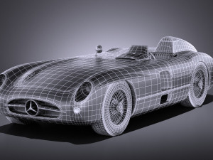 Mercedes-Benz 300 SLR 1955 Spider vray 3D Model