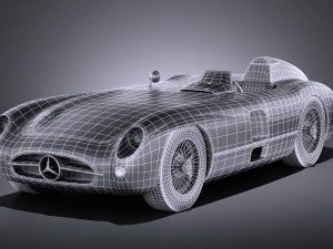 Mercedes-Benz 300 SLR 1955 Spider vray 3D Model