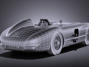 Mercedes-Benz 300 SLR 1955 Spider vray 3D Model