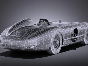 Mercedes-Benz 300 SLR 1955 Spider vray 3D Model