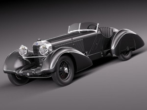 Mercedes-Benz 710 SSK Trossi Roadster 1930 3D 모델