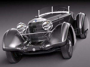 Mercedes-Benz 710 SSK Trossi Roadster 1930 3D Model