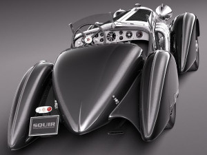 Mercedes-Benz 710 SSK Trossi Roadster 1930 3D Model
