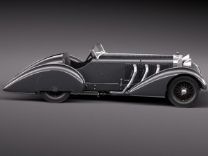 Mercedes-Benz 710 SSK Trossi Roadster 1930 3D Model
