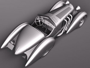 Mercedes-Benz 710 SSK Trossi Roadster 1930 3D Model