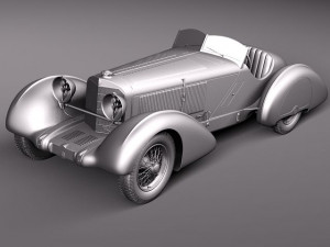 Mercedes-Benz 710 SSK Trossi Roadster 1930 3D Model