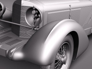 Mercedes-Benz 710 SSK Trossi Roadster 1930 3D Model