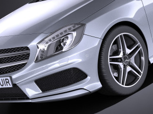 Mercedes-Benz A-Class 2015 vray 3D 模型