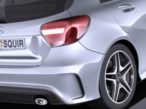 Mercedes-Benz A-Class 2015 vray 3D 模型