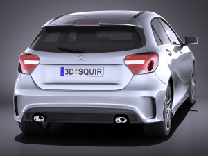 Mercedes-Benz A-Class 2015 vray 3D 模型