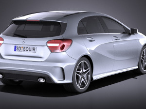 Mercedes-Benz A-Class 2015 vray 3D 模型