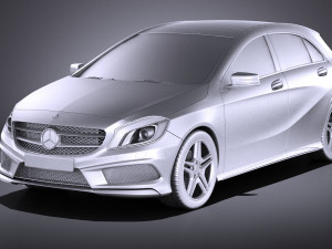 Mercedes-Benz A-Class 2015 vray 3D 模型