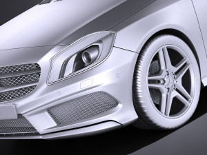 Mercedes-Benz A-Class 2015 vray 3D 模型