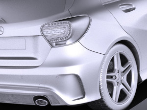 Mercedes-Benz A-Class 2015 vray 3D 模型