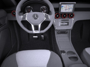 Mercedes-Benz A-Class 2015 vray 3D 模型