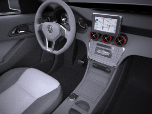 Mercedes-Benz A-Class 2015 vray 3D 模型