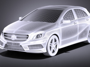 Mercedes-Benz A-Class 2015 vray 3D 模型