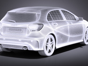 Mercedes-Benz A-Class 2015 vray 3D 模型
