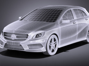 Mercedes-Benz A-Class 2015 vray 3D 模型