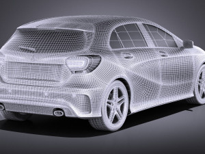 Mercedes-Benz A-Class 2015 vray 3D 模型