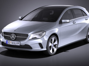 mercedes-benz a-class 2017 vray 3D Model