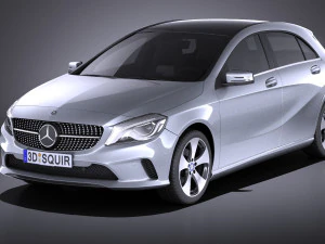 Mercedes-Benz A-Class 2017 vray 3D Model