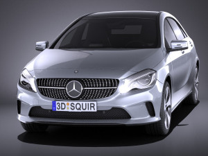 Mercedes-Benz A-Class 2017 vray 3D 모델