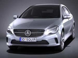 Mercedes-Benz A-Class 2017 vray 3D Model