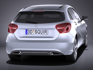 Mercedes-Benz A-Class 2017 vray 3D 모델