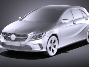 Mercedes-Benz A-Class 2017 vray 3D 모델