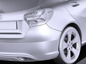 Mercedes-Benz A-Class 2017 vray 3D 모델