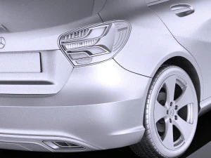 Mercedes-Benz A-Class 2017 vray 3D Model