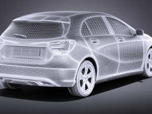 Mercedes-Benz A-Class 2017 vray 3D 모델