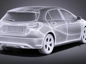 Mercedes-Benz A-Class 2017 vray 3D Model