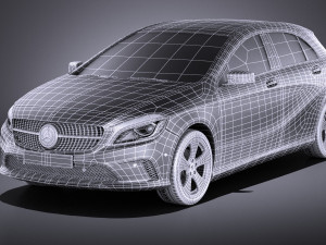 Mercedes-Benz A-Class 2017 vray 3D 모델