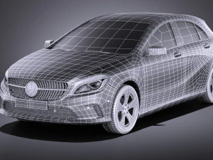 Mercedes-Benz A-Class 2017 vray 3D Model