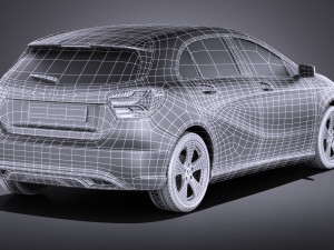 Mercedes-Benz A-Class 2017 vray 3D 모델