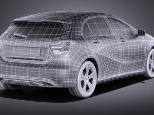 Mercedes-Benz A-Class 2017 vray 3D Model