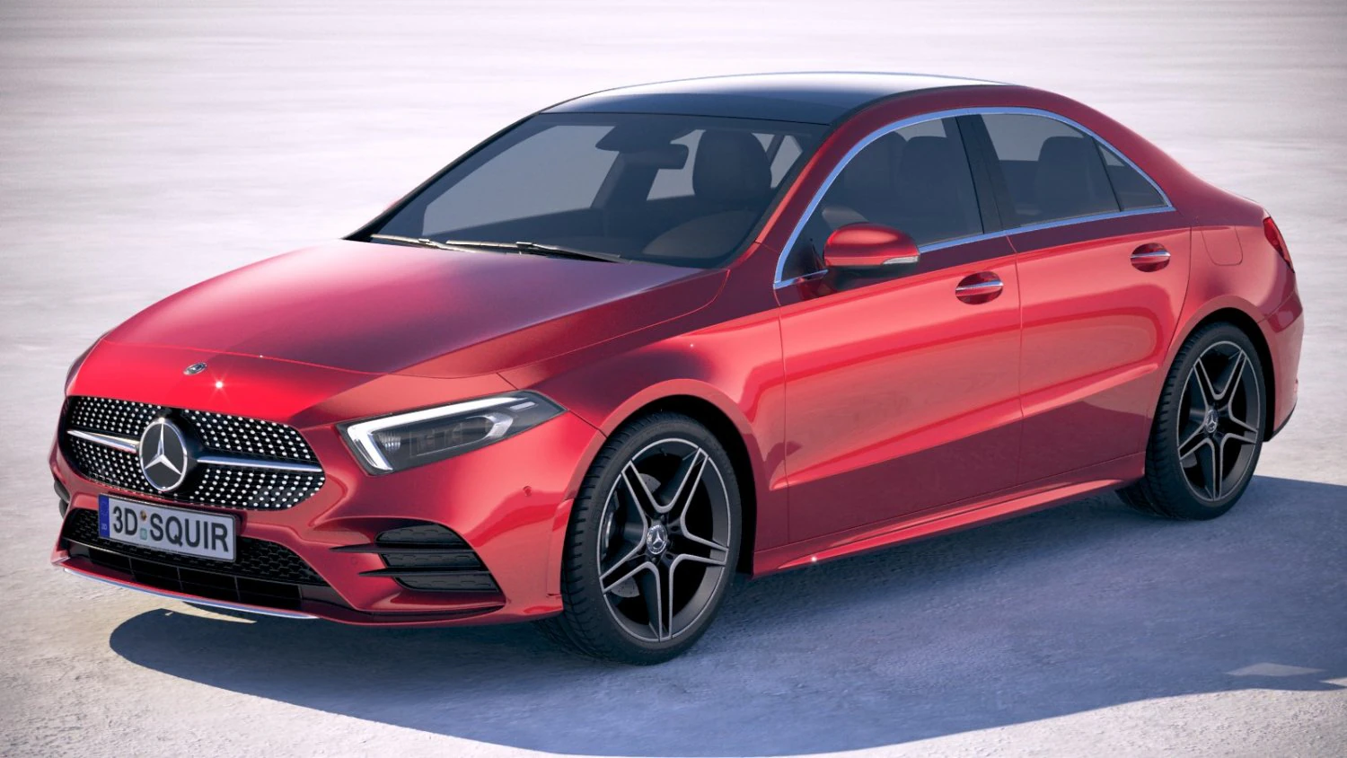 Mercedes-Benz A-Class L Sedan CN 2019 3D Model .c4d .max .obj .3ds .fbx .stl .blend 