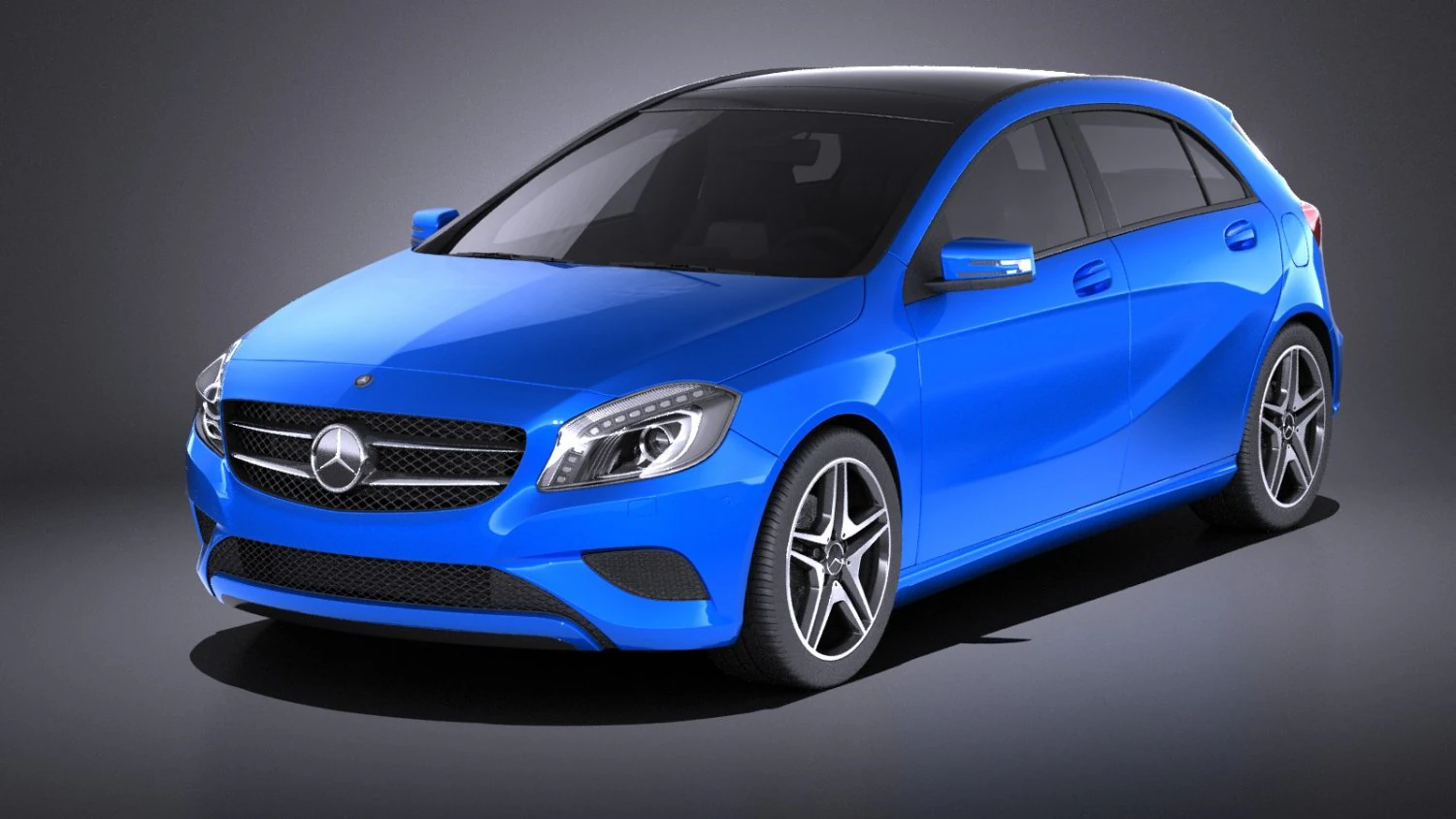 Mercedes-Benz A180 Eco 2016 vray 3D Model .c4d .max .obj .3ds .fbx .stl .blend 