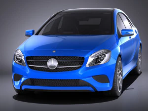 Mercedes-Benz A180 Eco 2016 vray 3D Model